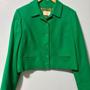 Pendleton Vibrant Green Cropped‎ Blazer